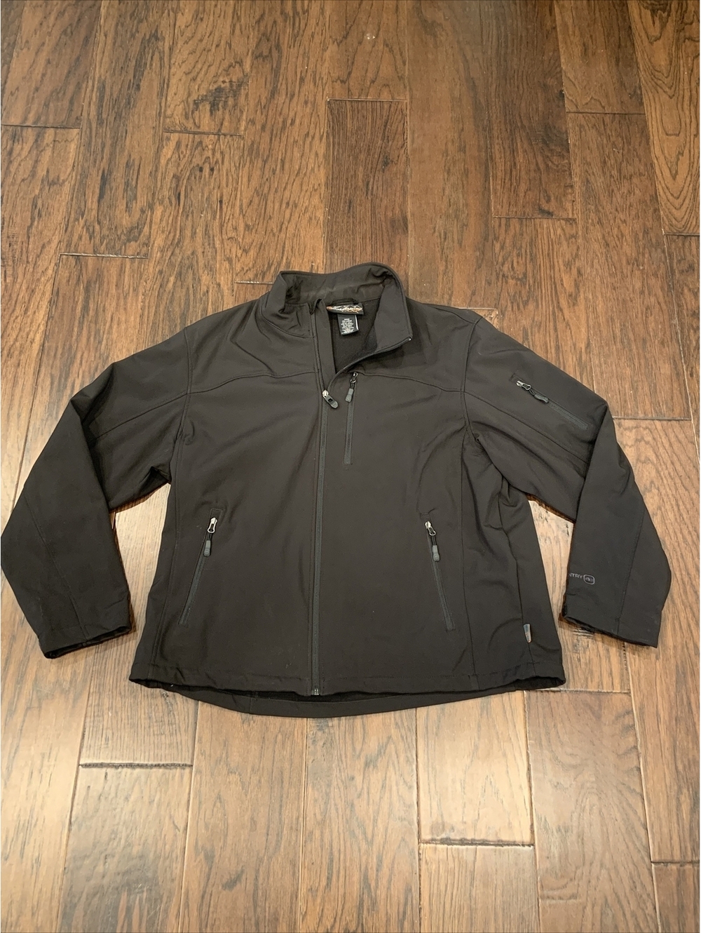 Free Country Men's Size XXL Soft Shell Jacket Wind Breaker Water Resistant Black